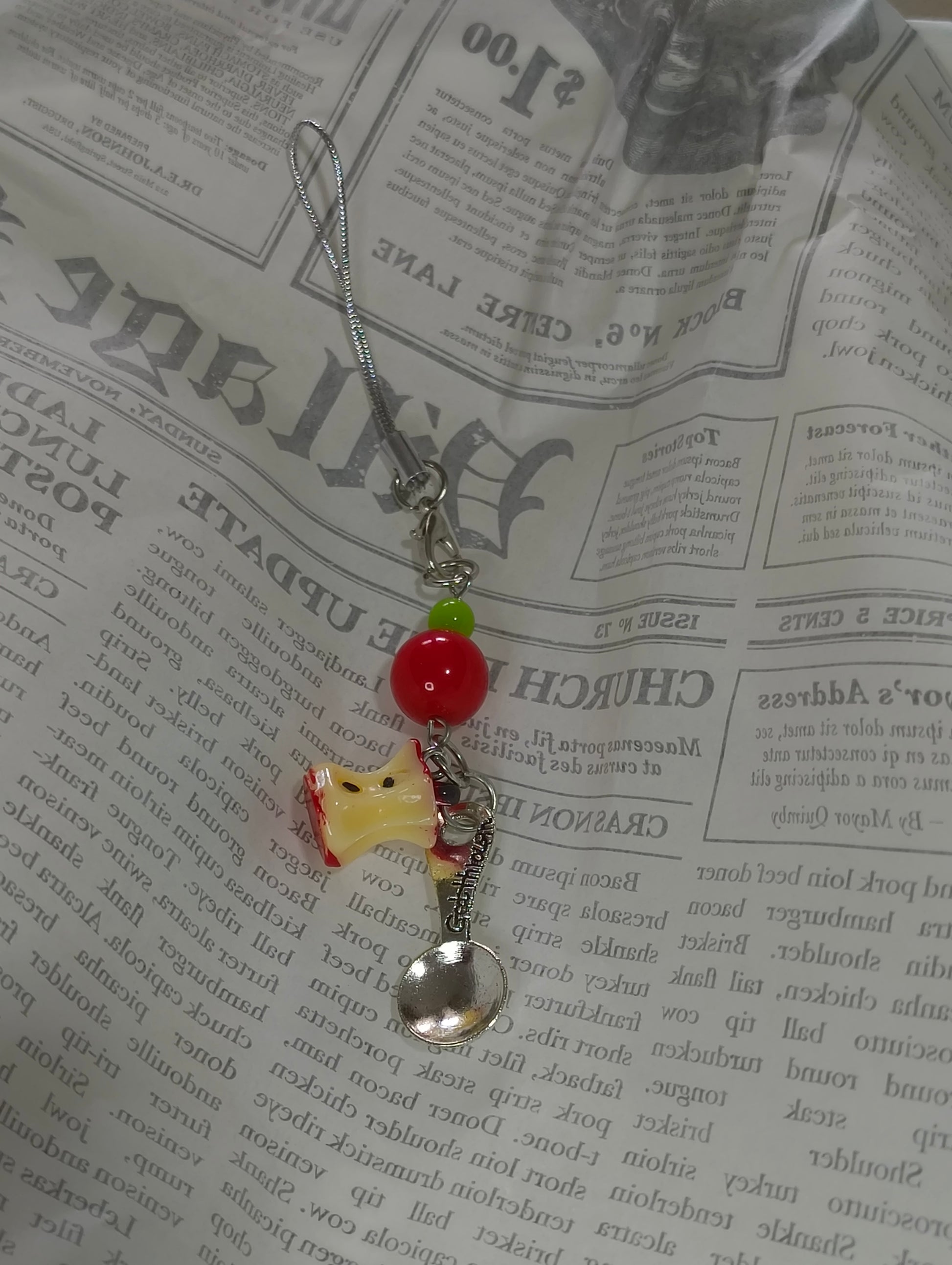 Claw Trinket -Apple spoon single keychain