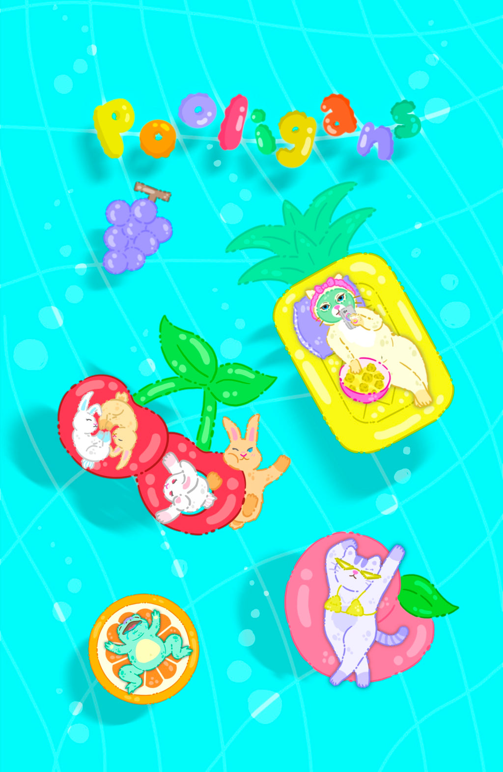 [PO] Summer Pool Party Press-on Nails