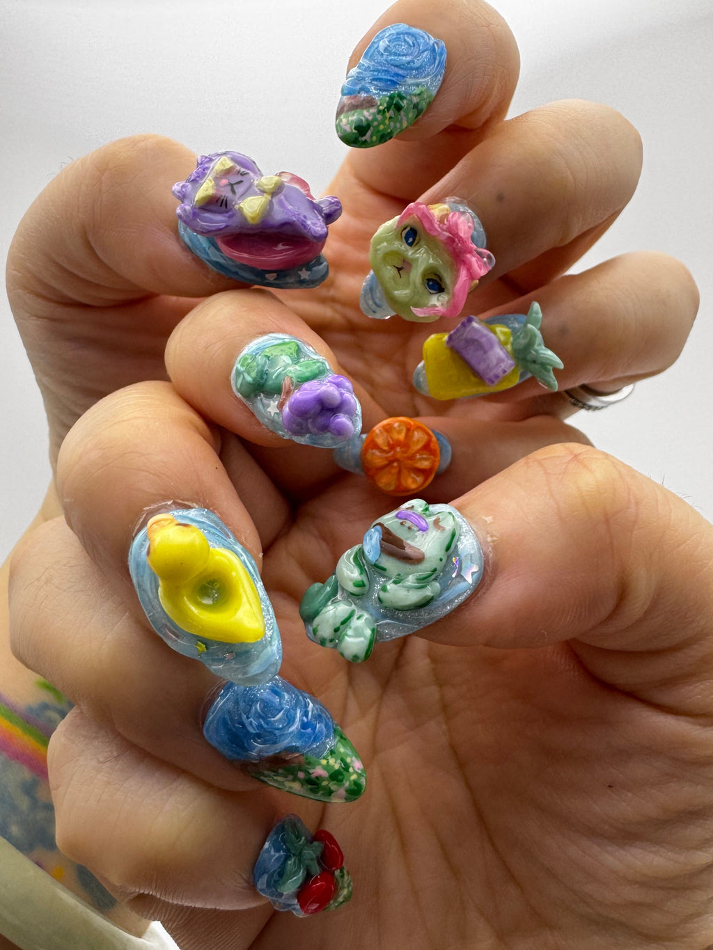 [PO] Summer Pool Party Press-on Nails