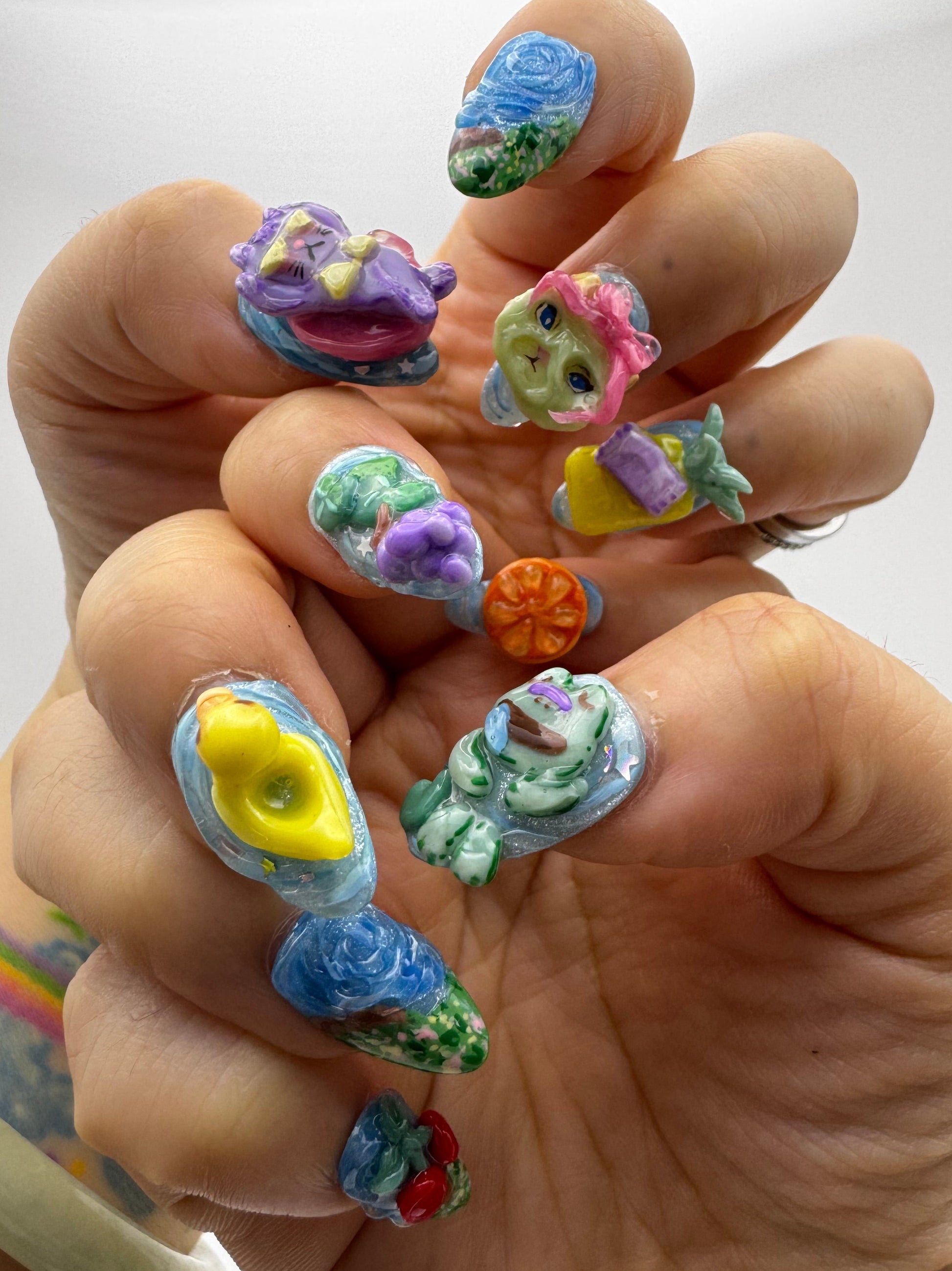 [PO] Summer Pool Party Press-on Nails