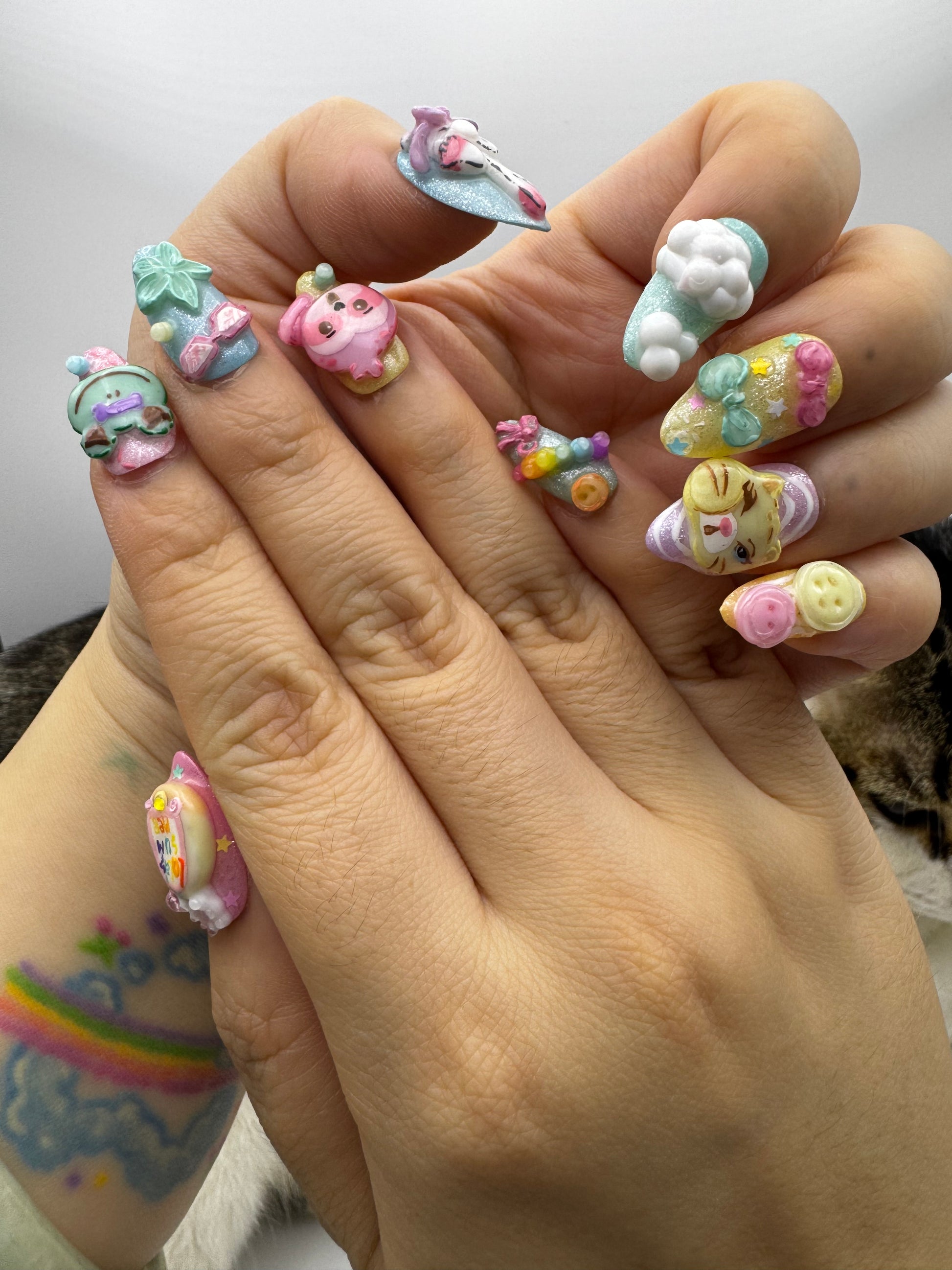 [PO] Into the Whimsy Clouds Press-on Nails