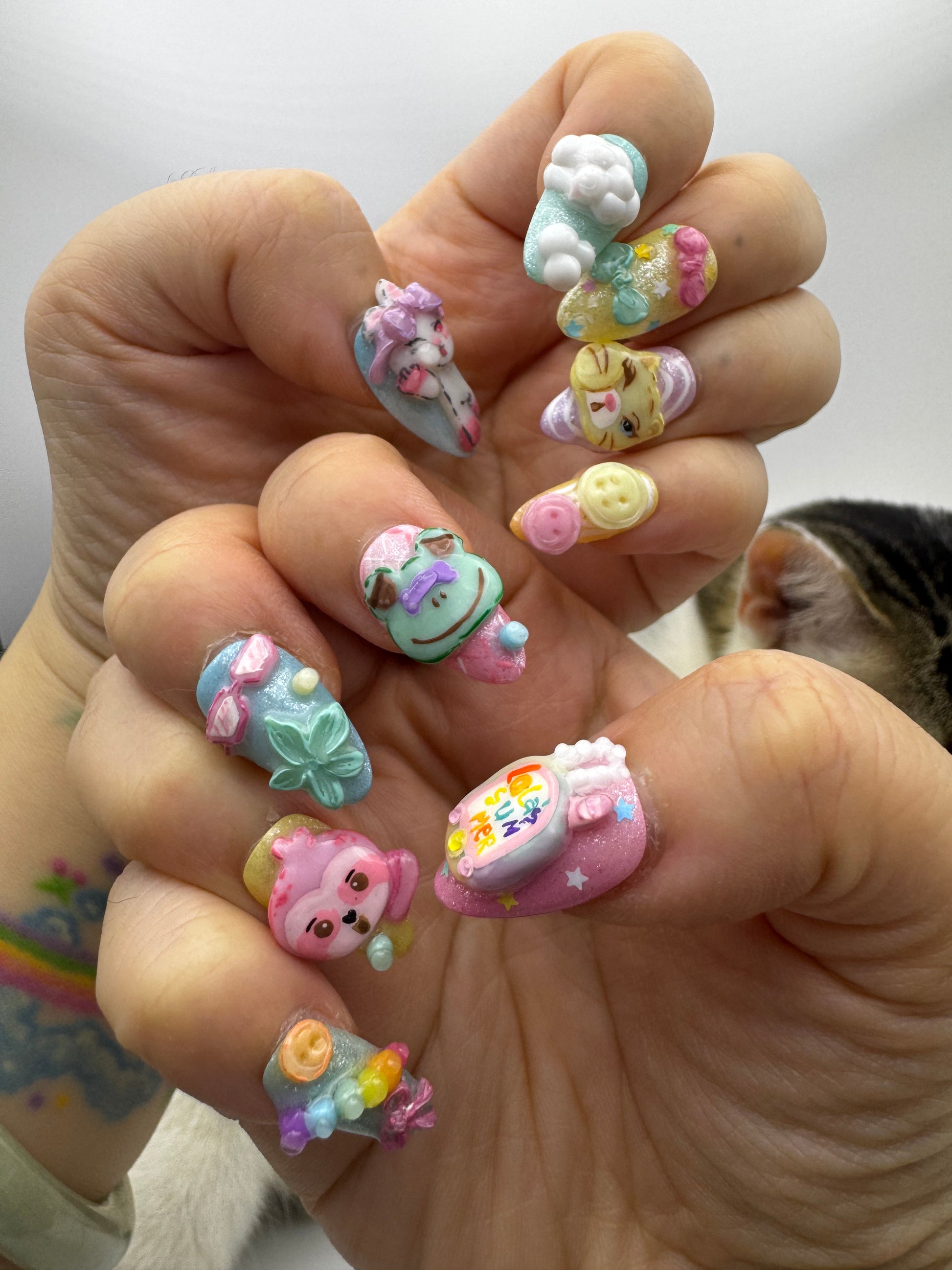 [PO] Into the Whimsy Clouds Press-on Nails