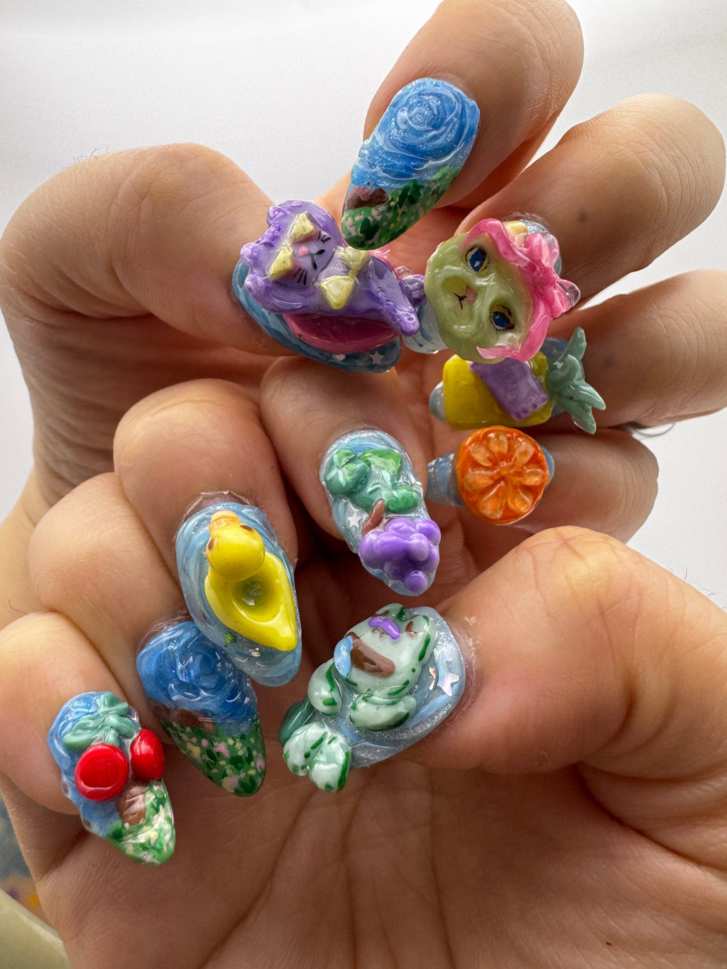 [PO] Summer Pool Party Press-on Nails