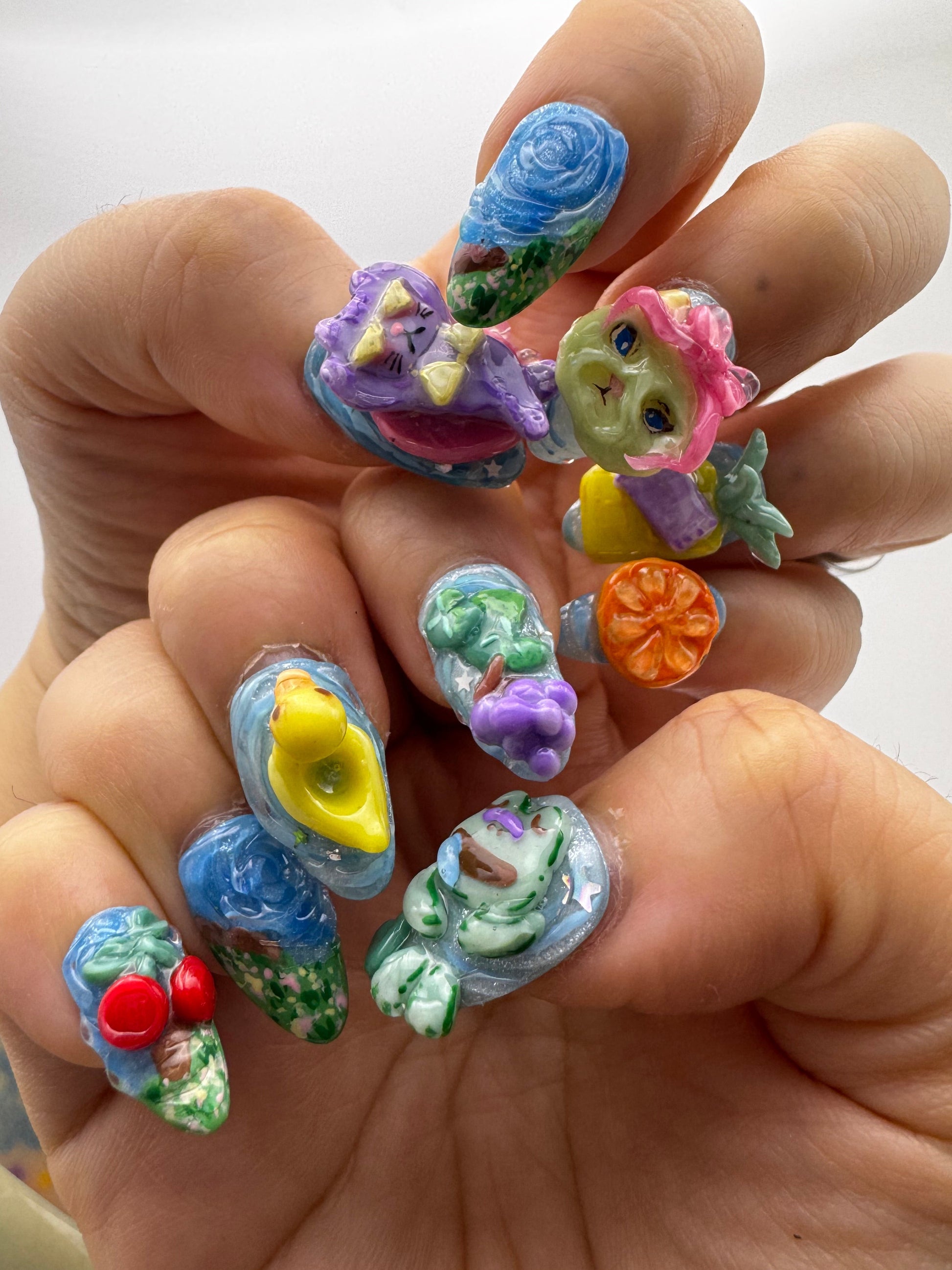 [PO] Summer Pool Party Press-on Nails