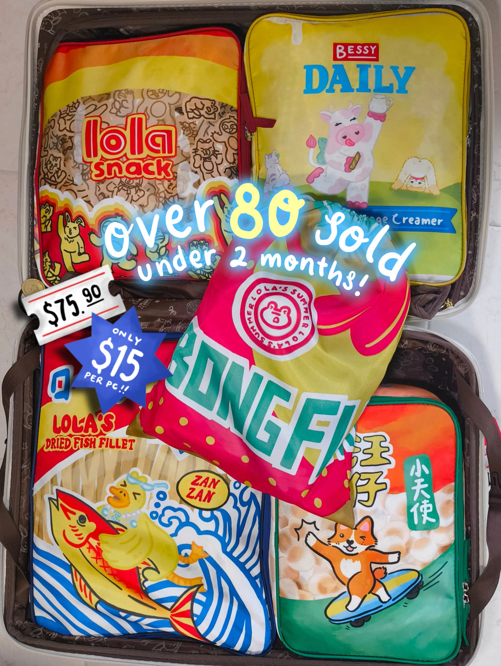 [PO] Snack Pack Travel Packing Cubes Set of 5