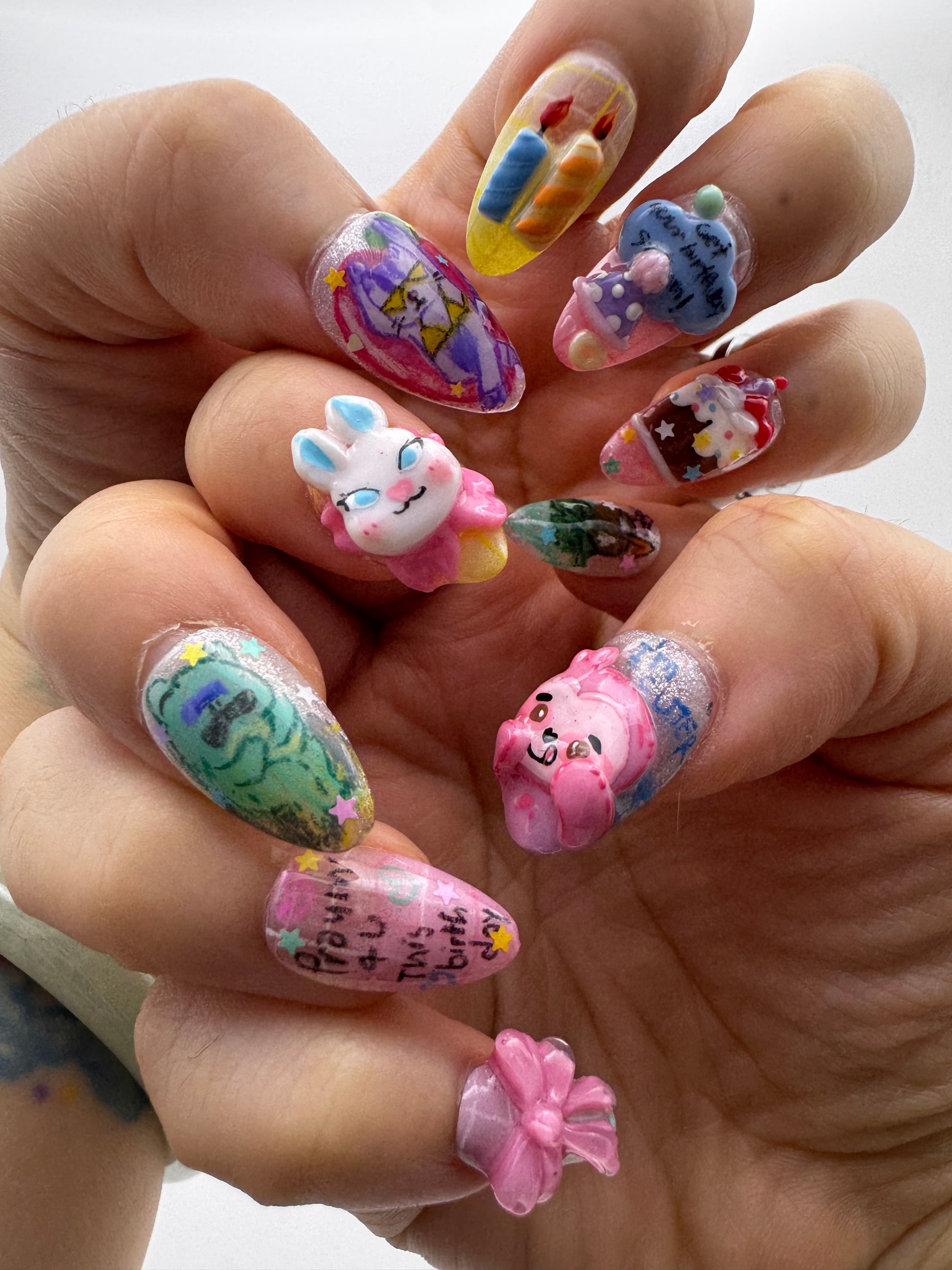 [PO] Birthday Wishes Press-on Nails