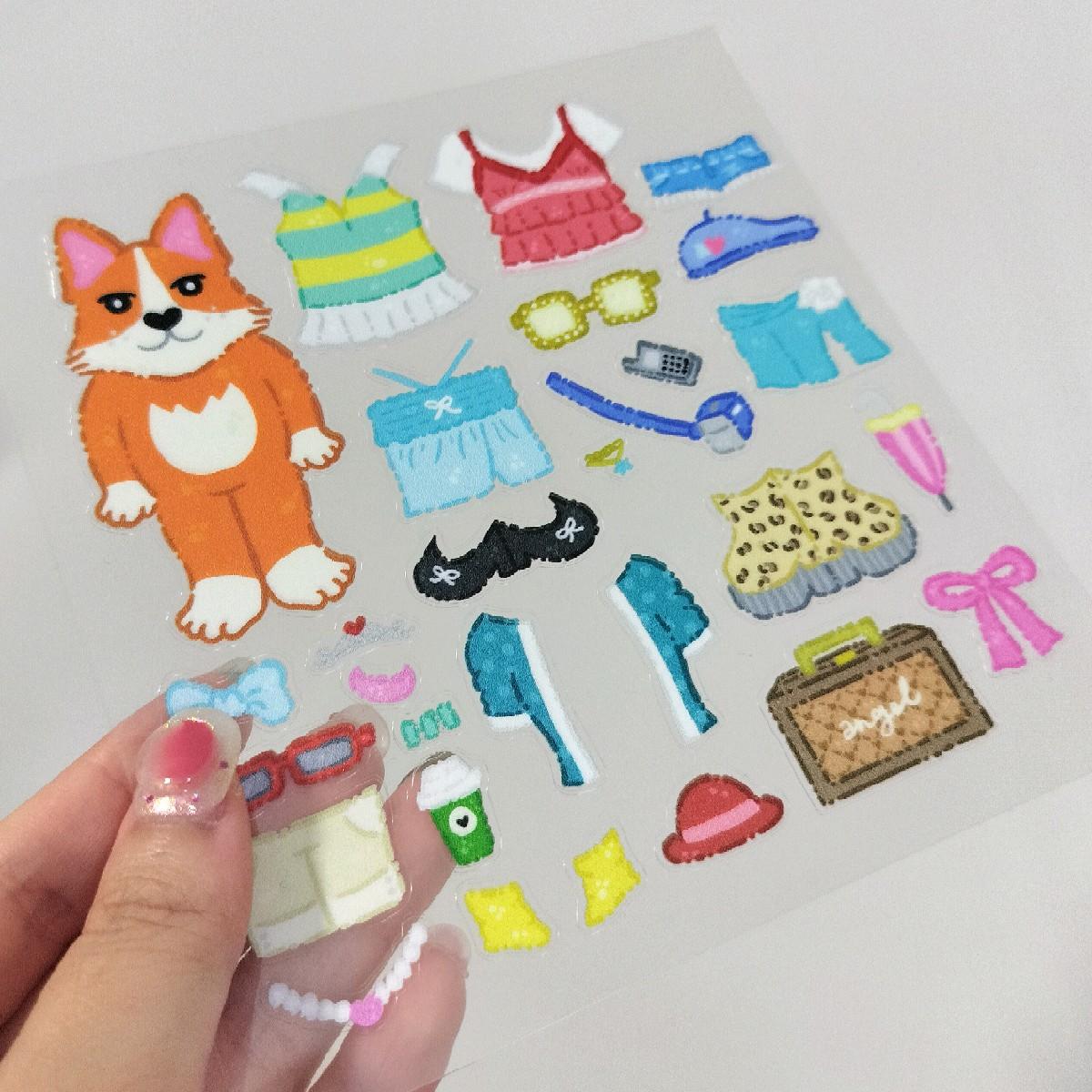 Y2K Dress Up Sticker Sheet (Translucent)