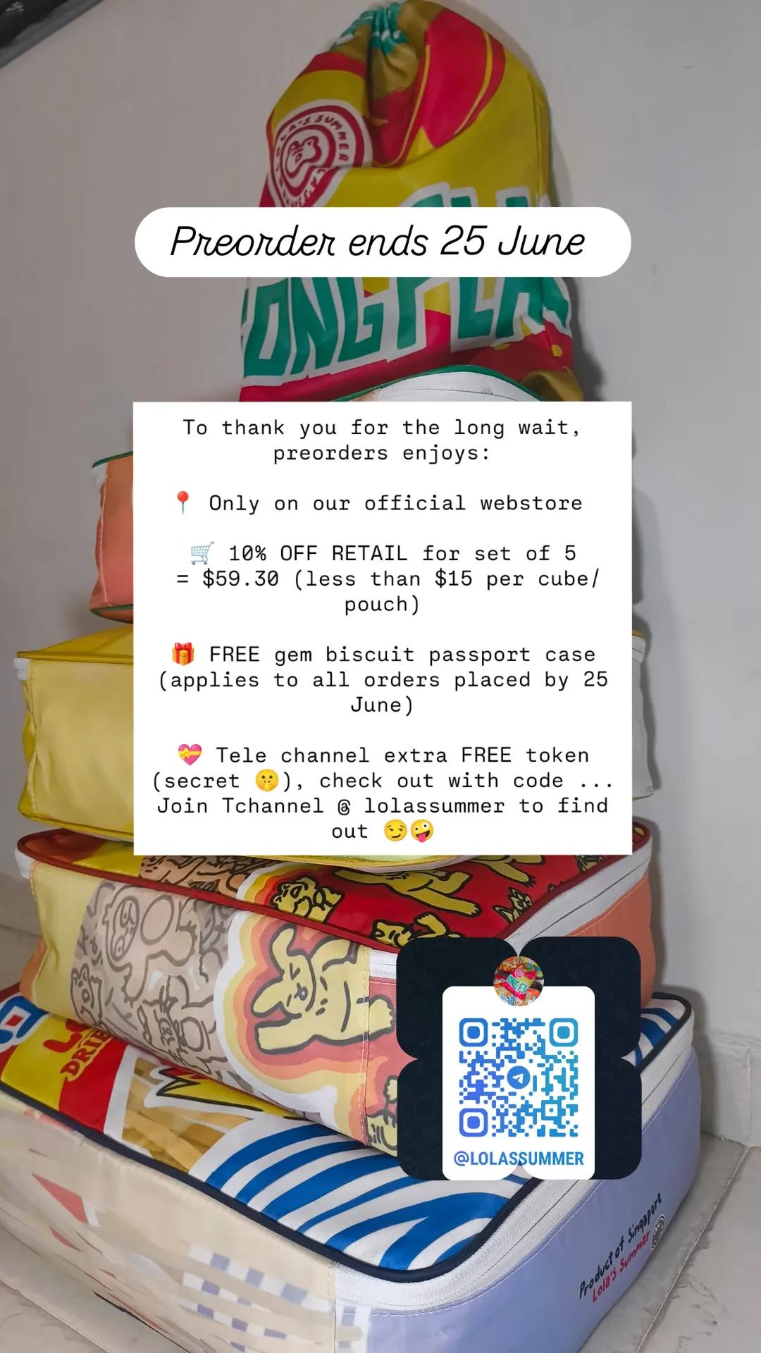 [PO] Snack Pack Travel Packing Cubes Set of 5