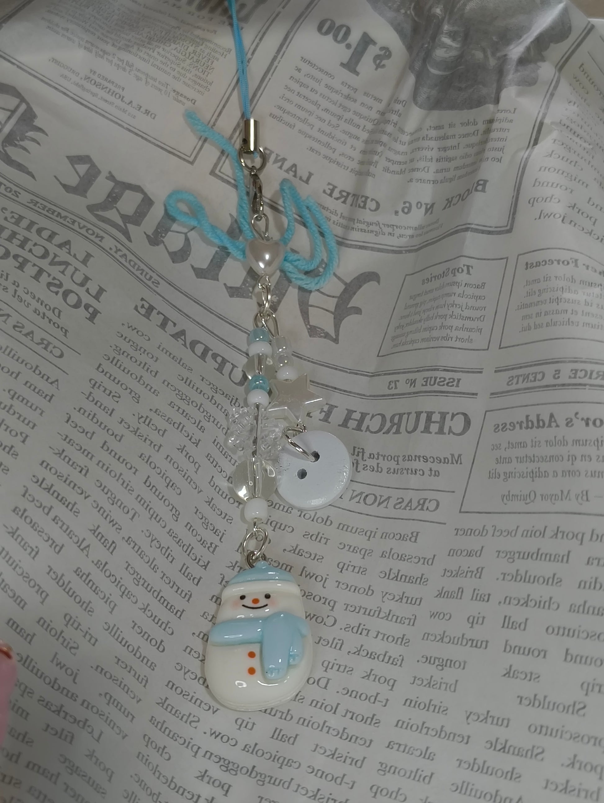 Claw Trinket - Snowman double keychain