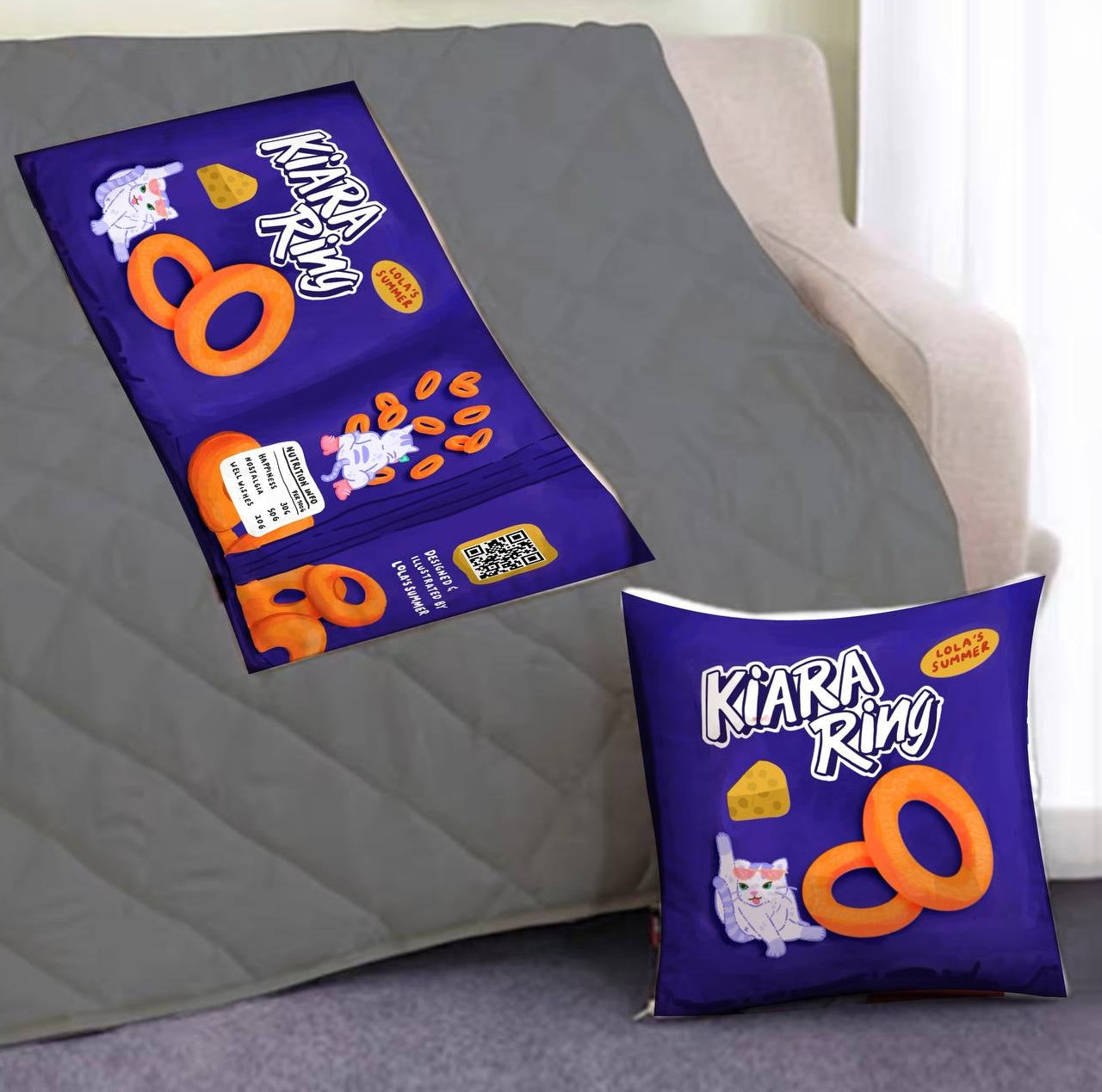 [PO] Nostalgic Snacks Pillow Blanket