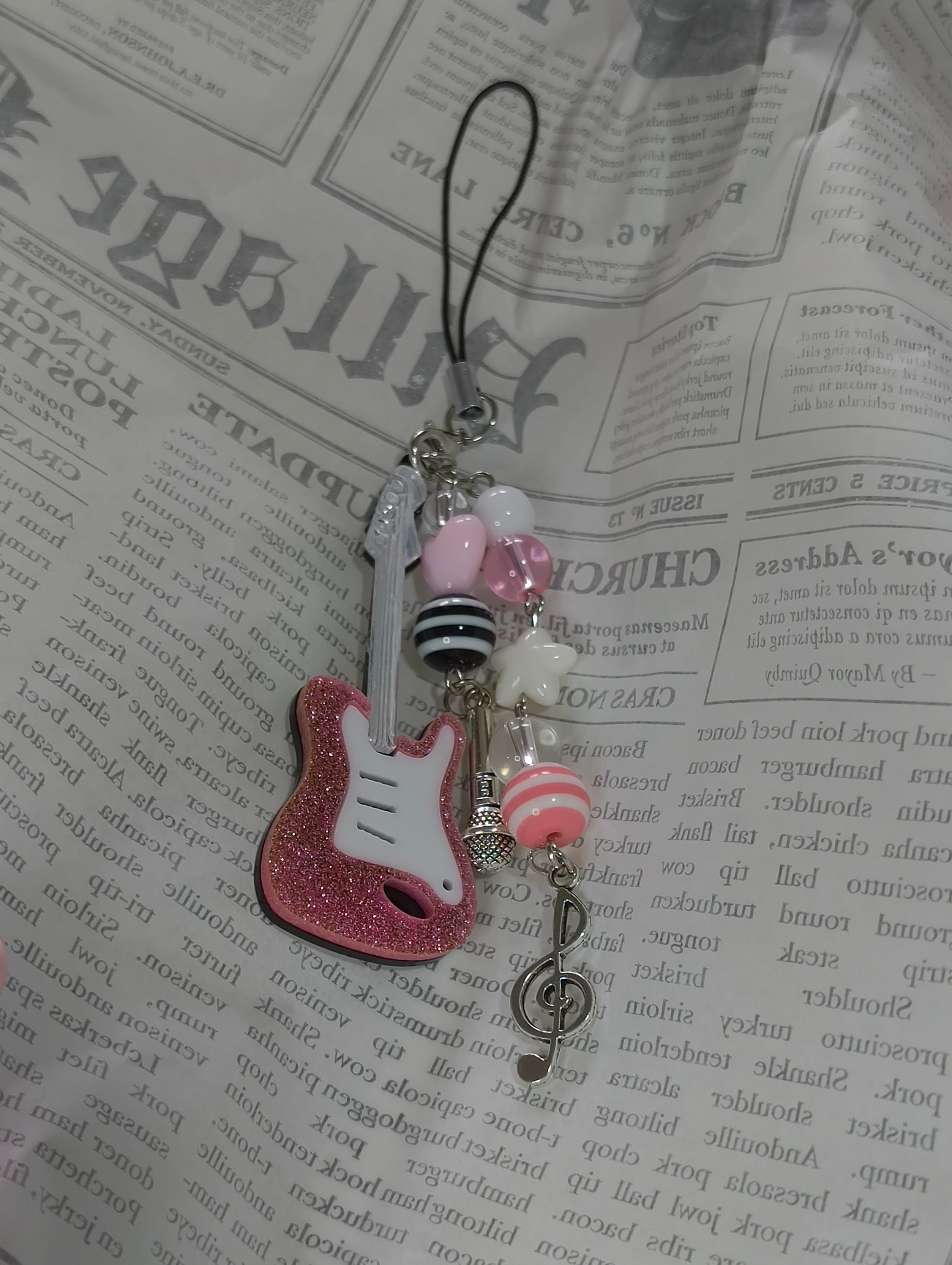 Claw Trinket - Large guitar & music triple keychain