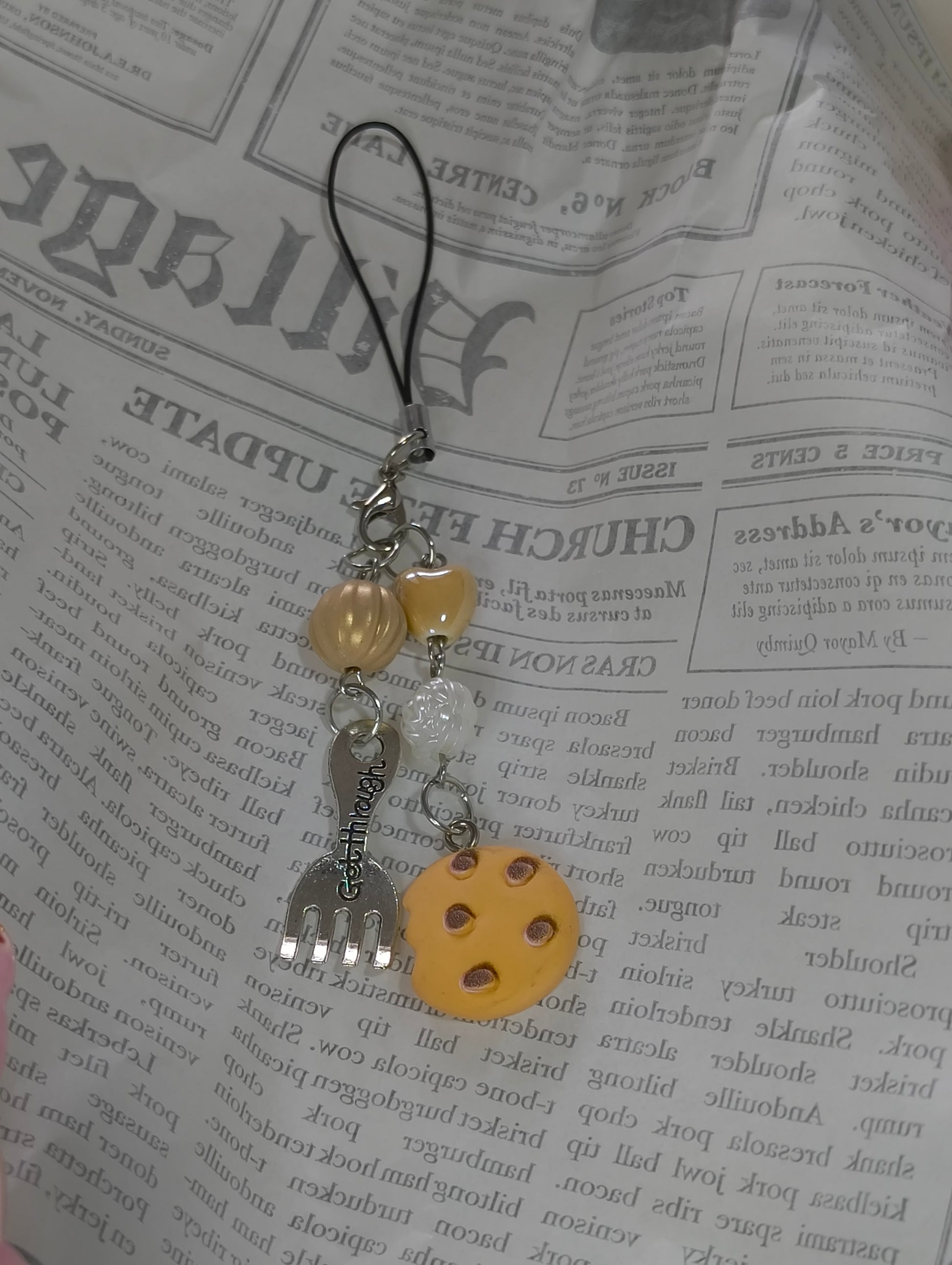 Claw Trinket - Cookie & fork double keychain