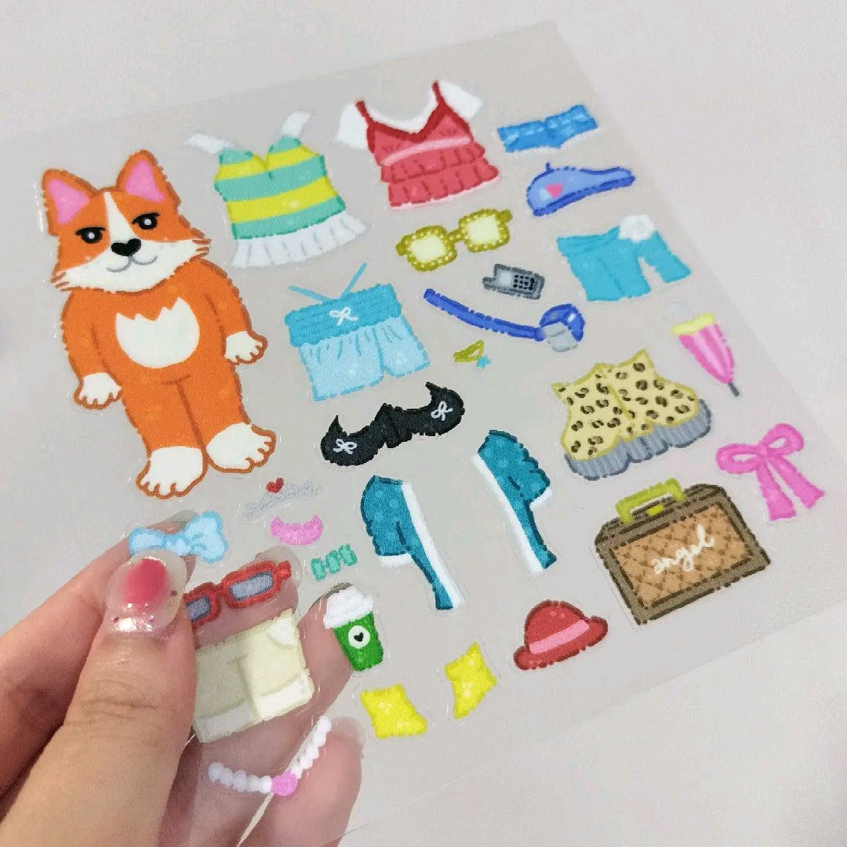 Angel Y2K Dress Up Sticker Sheet