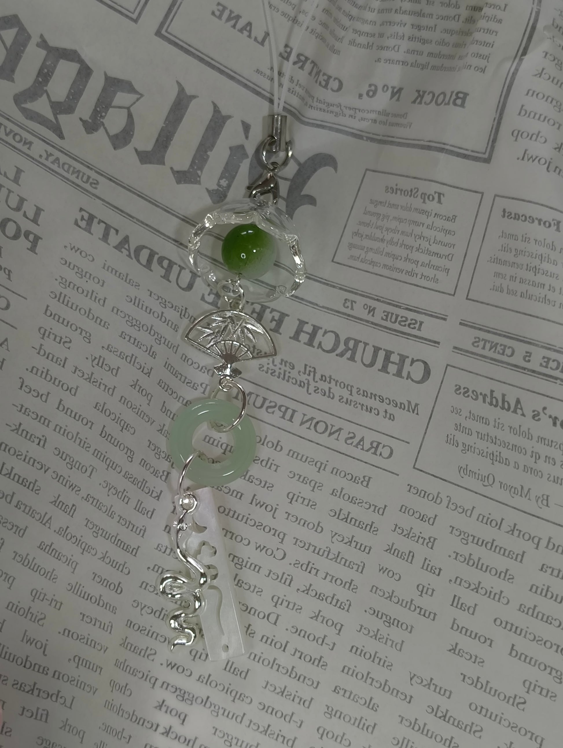Claw Trinket - Oriental faux jade single keychain