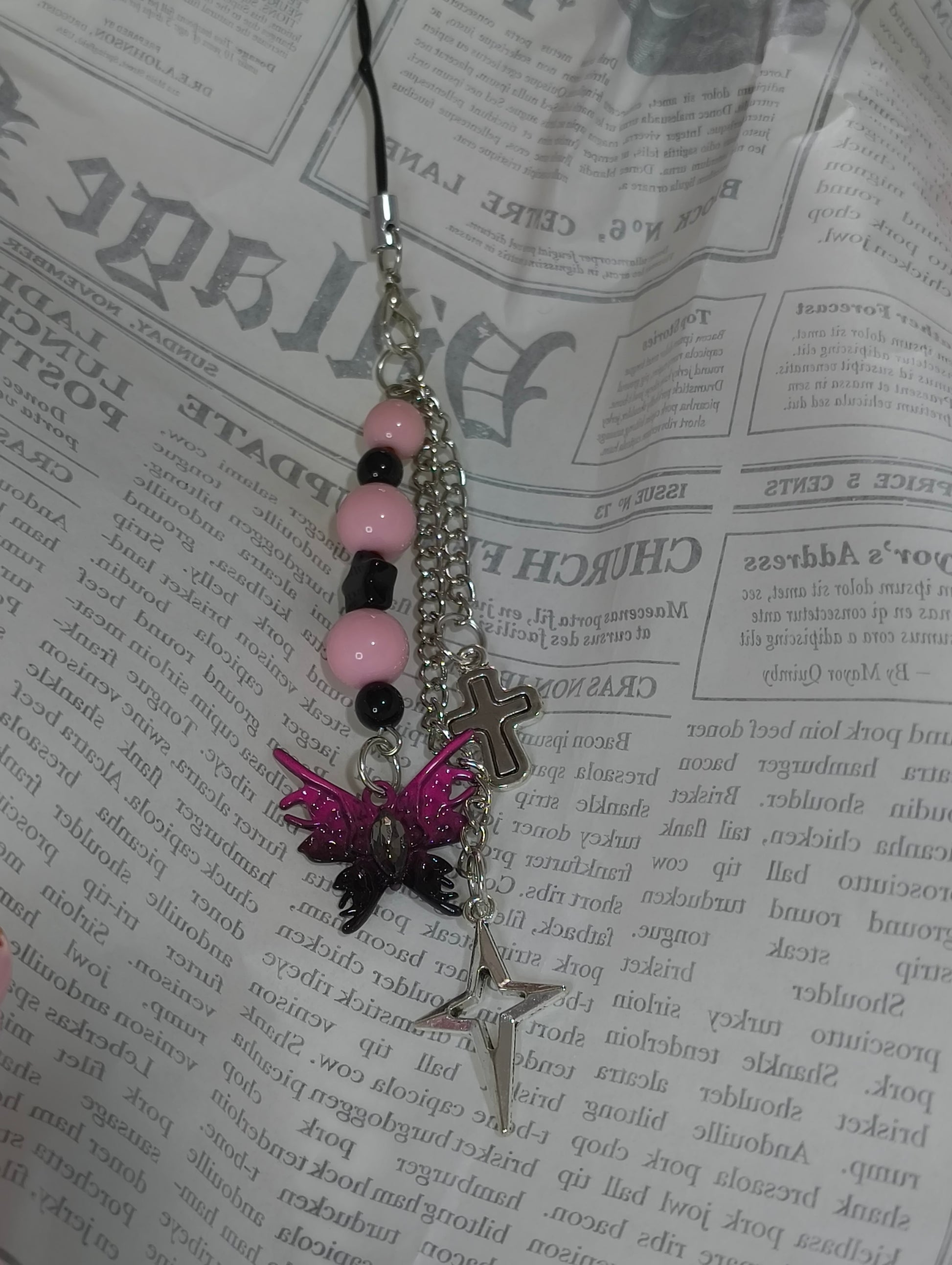 Claw Trinket - Y2K butterfly triple keychain
