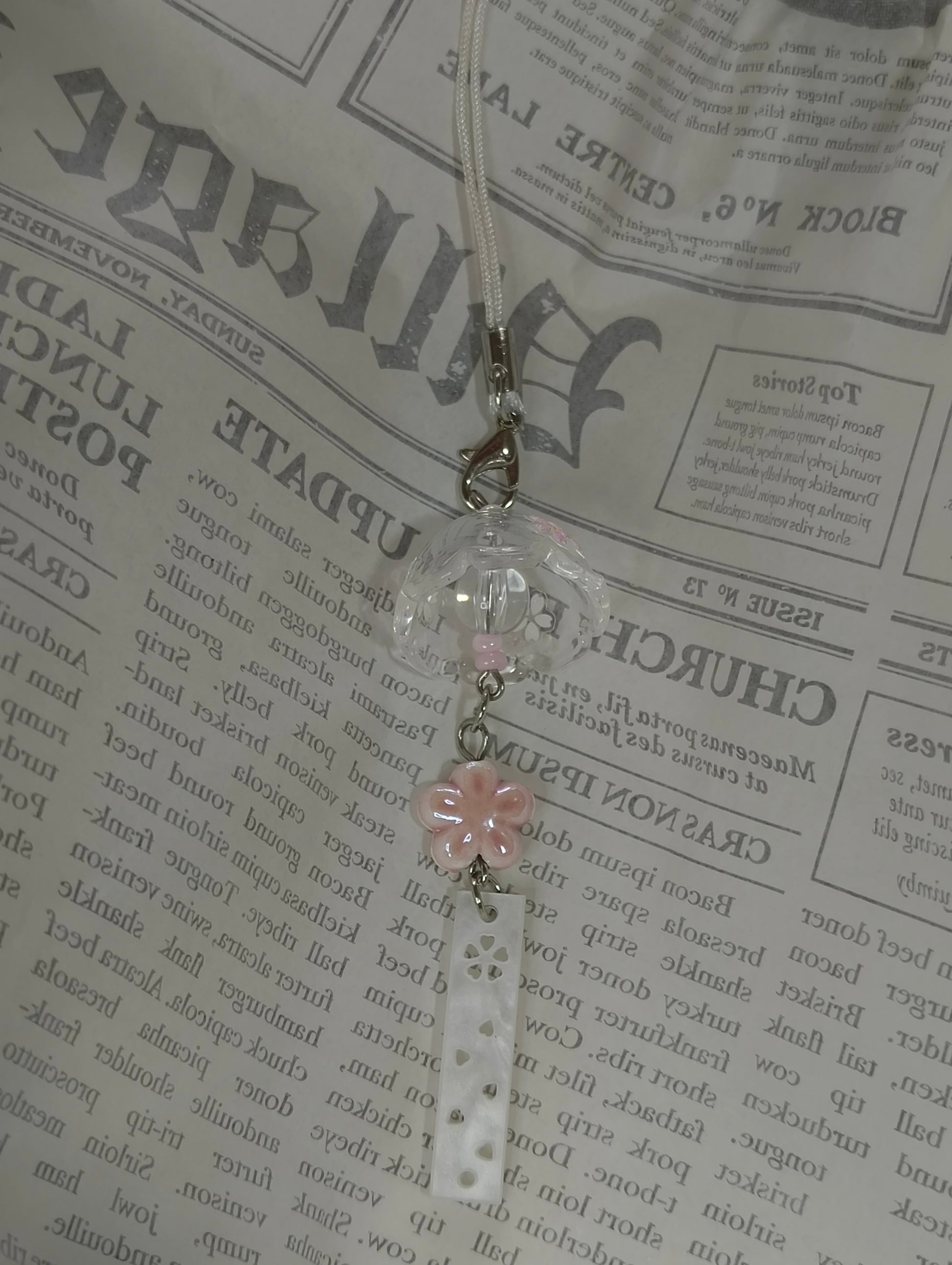 Claw Trinket - Sakura windchime single keychain