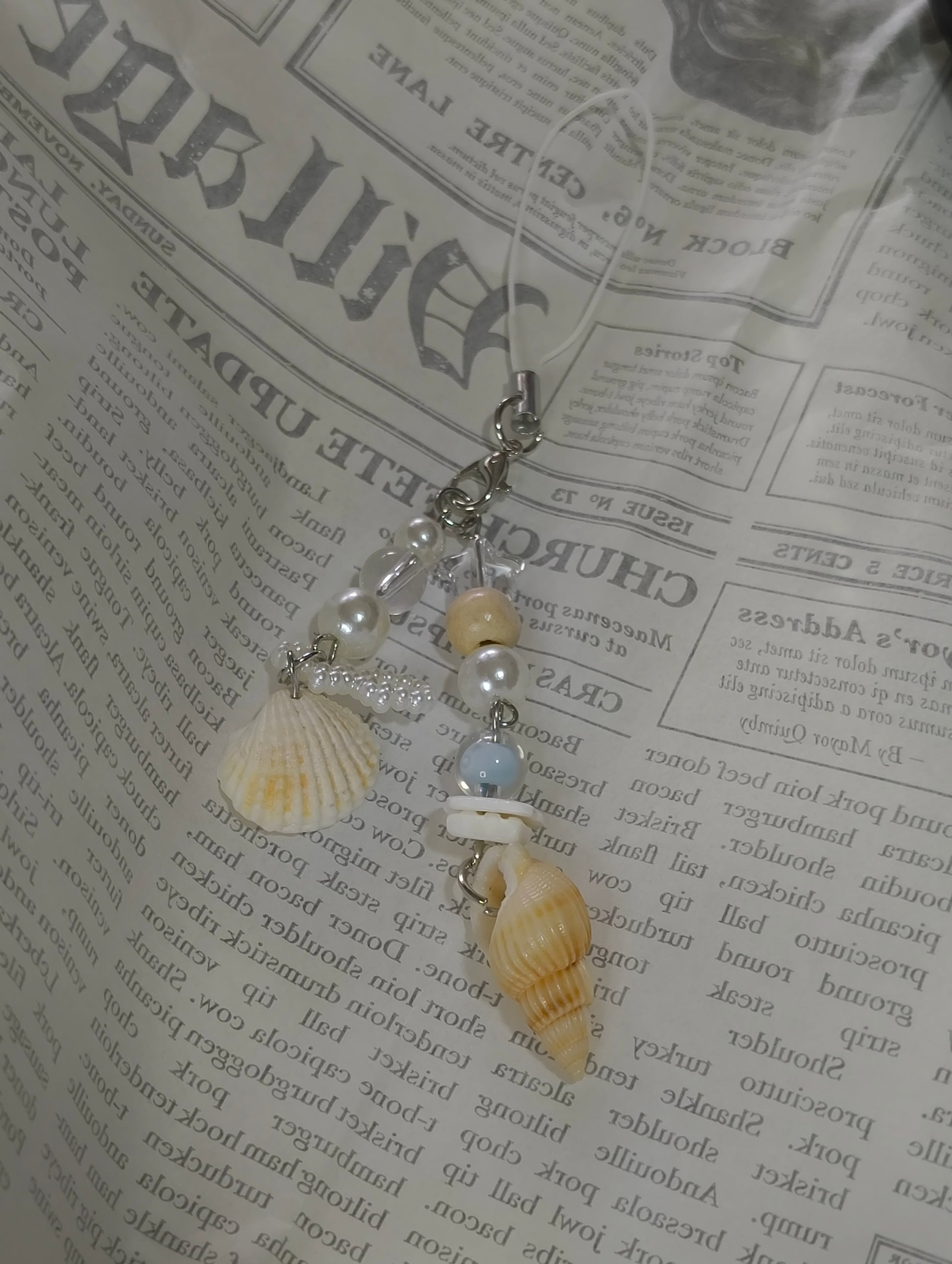 Claw Trinket - Beach & seashells double keychain