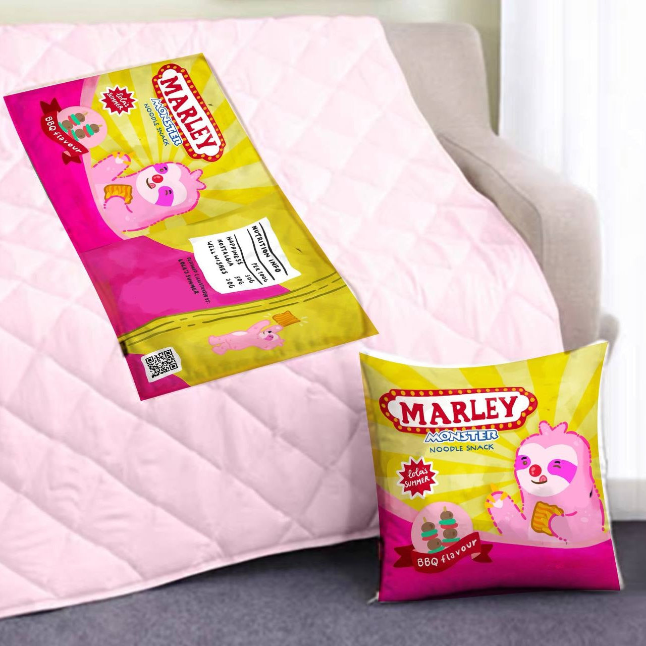 [PO] Nostalgic Snacks Pillow Blanket