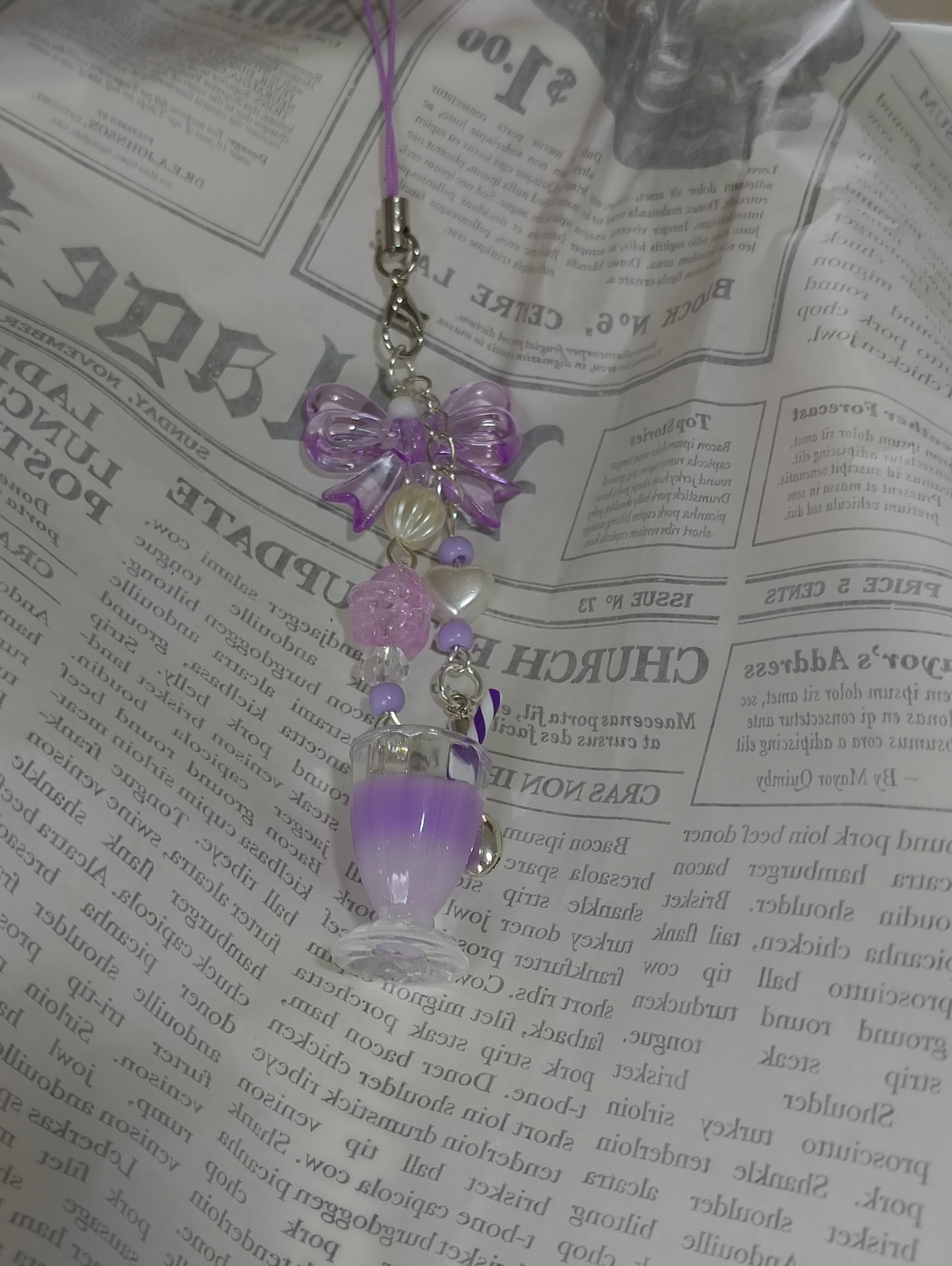Claw Trinket - Purple drink double keychain